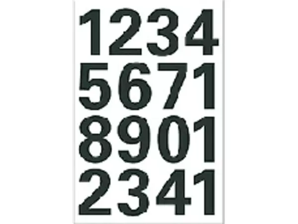 Een Etiket HERMA 4168 25mm getallen 0-9 zwart koop je bij KantoorProfi België BV