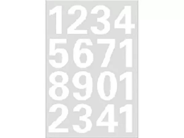 Een Etiket HERMA 4170 25mm getallen 0-9 wit koop je bij Van Hoye Kantoor BV