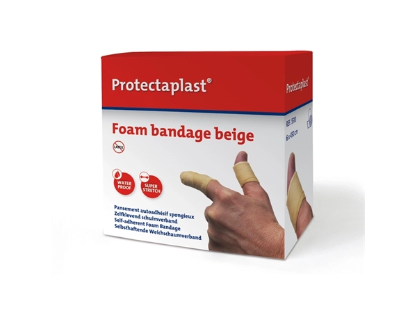 Een Foamverband Protectaplast beige 6cmx4,5m koop je bij The Cartridge Company