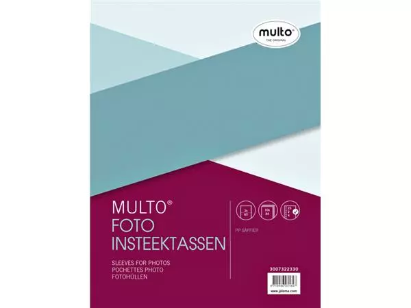 Een Fototas Multo A4 23-gaats 2-vaks 148x210 PP mat 10 stuks koop je bij L&N Partners voor Partners B.V.
