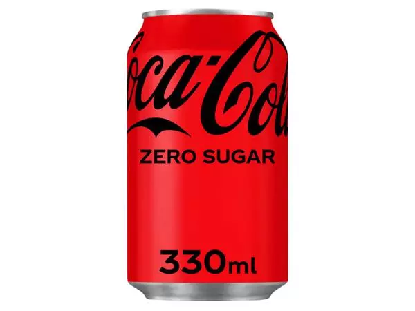 Een Frisdrank Coca Cola zero blik 330ml koop je bij KantoorProfi België BV