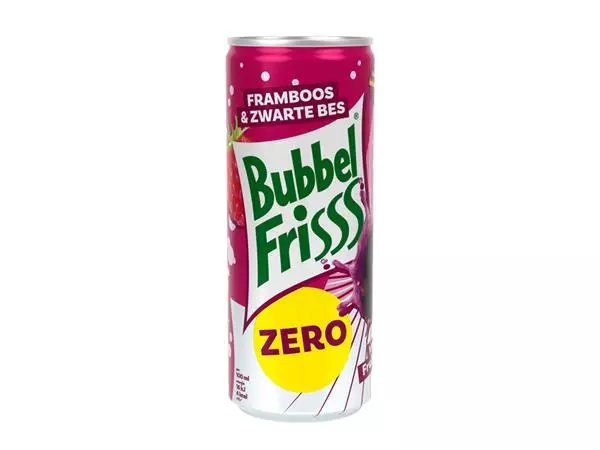 Een Fruitdrank DubbelFrisss framboos zwarte bes zero blik 250ml koop je bij QuickOffice BV