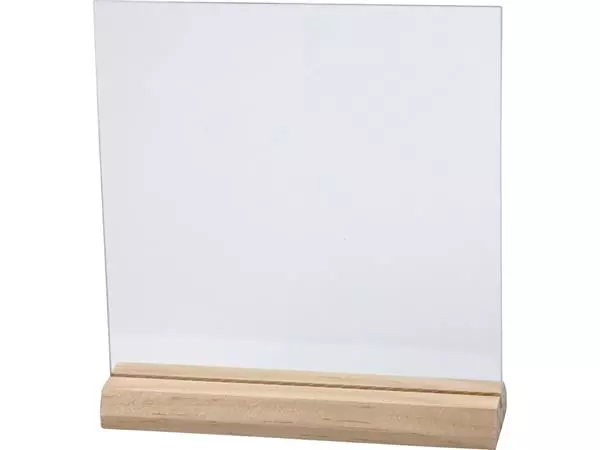 Een Glasplaat Creativ Company 15.5cmx15.5cm met houten voet koop je bij EconOffice