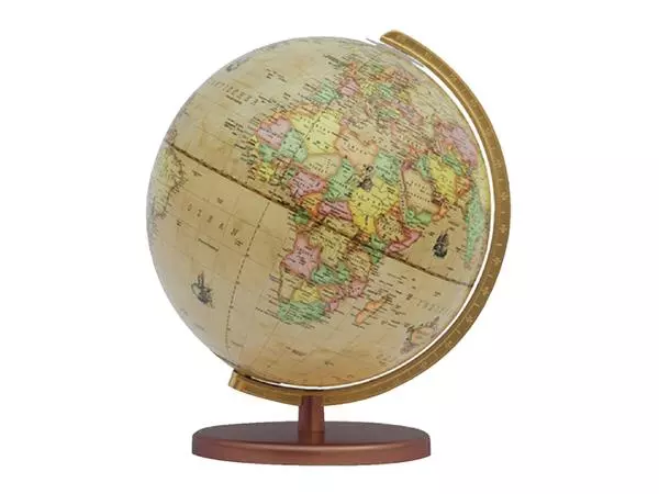 Een Globe Columbus Renaissance houten voet 30cm 603016/H koop je bij Totaal Kantoor Goeree
