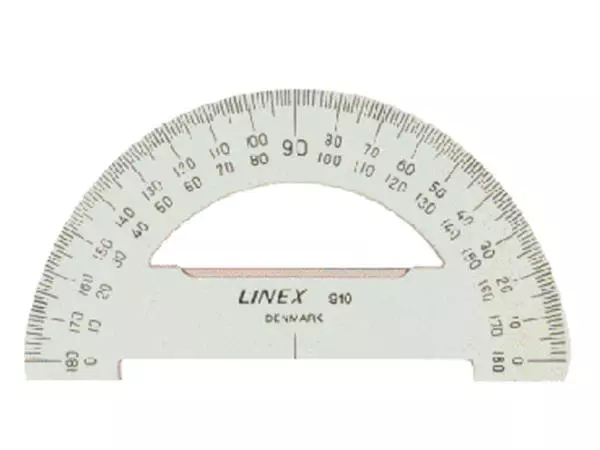 Een Gradenboog Linex 910 diameter 10cm 180graden transparant koop je bij Van Leeuwen Boeken- en kantoorartikelen