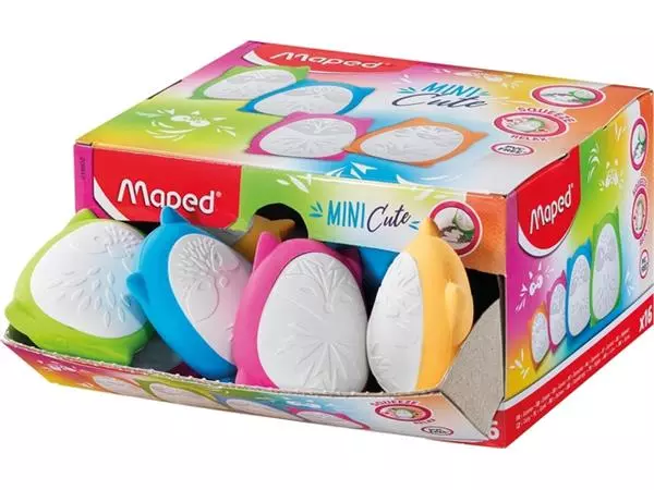 Een Gum Maped Mini Cute Squeeze display á 16 stuks assorti koop je bij Goedkope Kantoorbenodigdheden