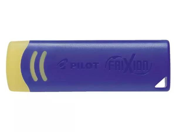 Gum Pilot friXion geel met blauwe houder