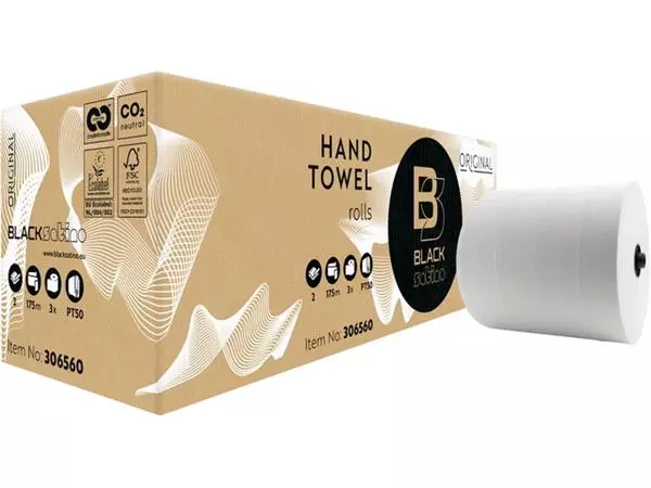 Een Handdoekrol BlackSatino Original PT50 2-laags 175m wit 306560 koop je bij L&N Partners voor Partners B.V.