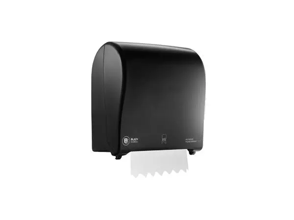 Een Handdoekroldispenser BlackSatino PT50 zwart 335340 koop je bij Van Hoye Kantoor BV