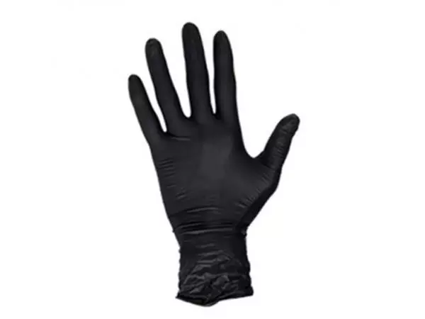 Een Handschoen nitril S zwart 100 stuks koop je bij Van Leeuwen Boeken- en kantoorartikelen