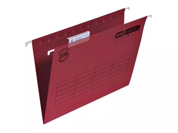 Een Hangmap Elba Verticfile Ultimate folio V bodem rood koop je bij Klik Office BV