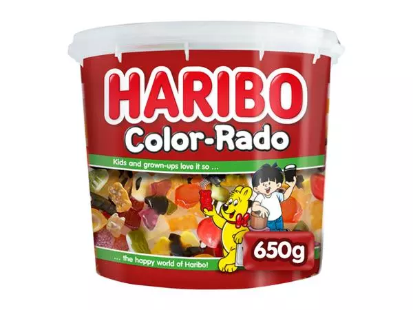 Een Snoep Haribo Color-Rado 650 gram koop je bij MV Kantoortechniek B.V.