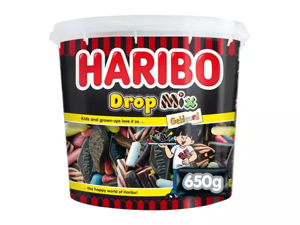 Een Drop Haribo mix gekleurd 650 gram koop je bij KantoorProfi België BV
