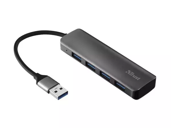 Een Hub Trust USB 3.2 Halyx 4 poorts koop je bij Goedkope Kantoorbenodigdheden