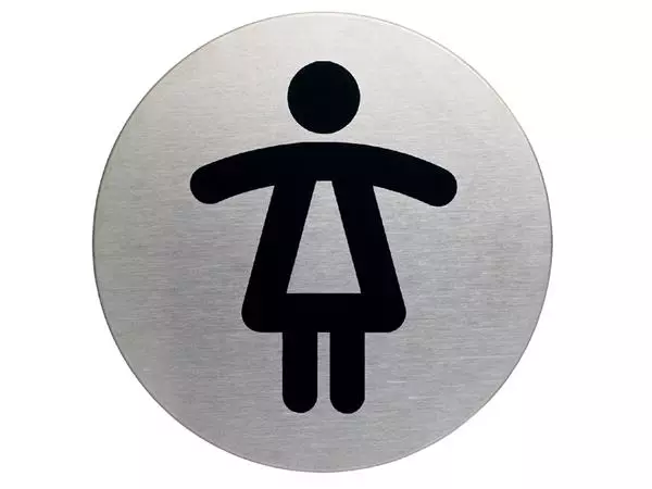 Een Infobord pictogram Durable 4904 wc dames rond 83Mm koop je bij KantoorProfi België BV