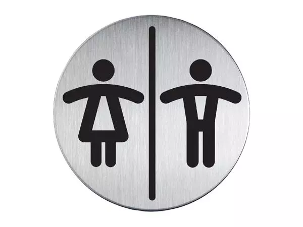 Een Infobord pictogram Durable 4920 toileten D/H rond 83Mm koop je bij KantoorProfi België BV