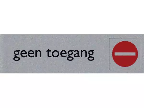 Een Infobord pictogram geen toegang 165x44mm koop je bij Van Leeuwen Boeken- en kantoorartikelen