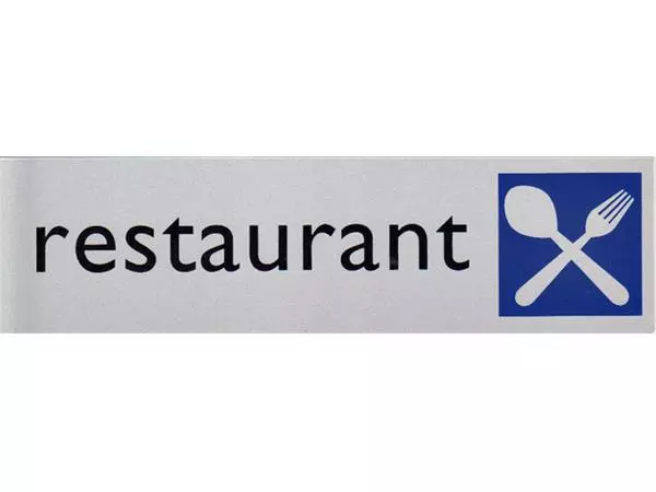 Een Infobord pictogram restaurant 165x44mm koop je bij EconOffice