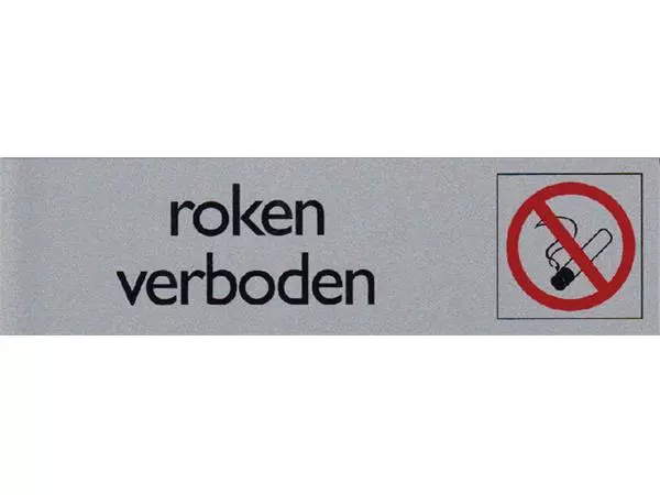Een Infobord pictogram roken verboden 165x44mm koop je bij EconOffice