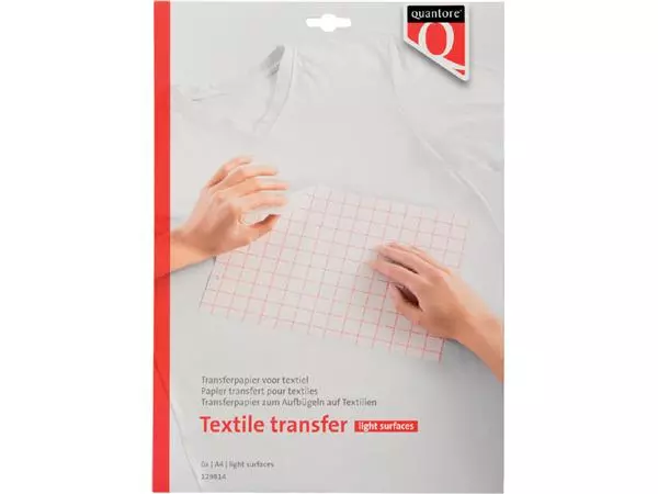 Een Inkjet transferpapier voor textiel Quantore lichte kleding koop je bij Van Leeuwen Boeken- en kantoorartikelen