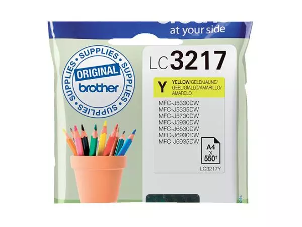 Een Inktcartridge Brother LC-3217Y geel koop je bij Tonerinktshop