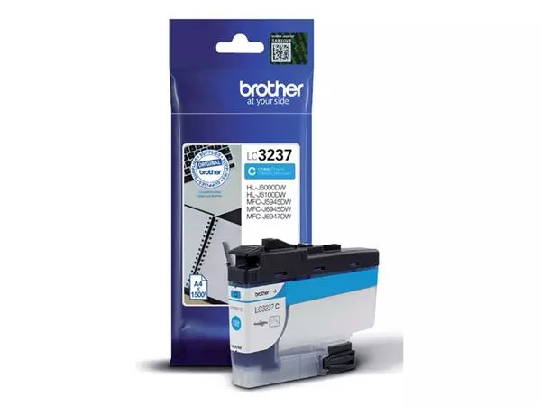 Een Inktcartridge Brother LC-3237C blauw koop je bij Van Hoye Kantoor BV