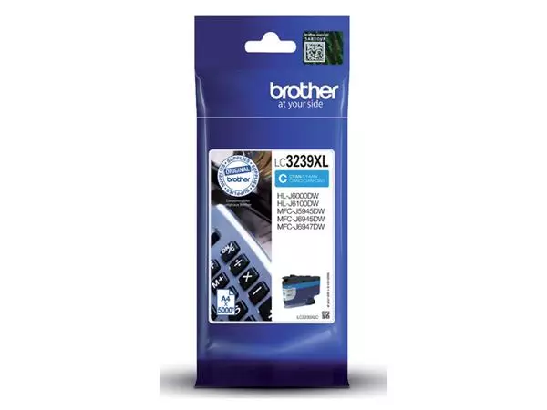 Een Inktcartridge Brother LC-3239XLC blauw koop je bij EconOffice