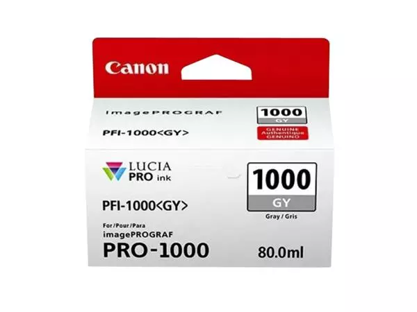 Een Inktcartridge Canon PFI-1000 grijs koop je bij Totaal Kantoor Goeree