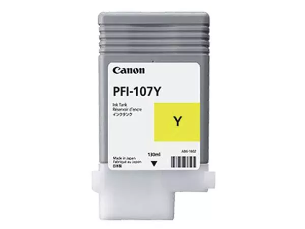 Een Inktcartridge Canon PFI-107 geel koop je bij Van Hoye Kantoor BV