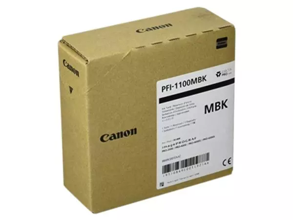 Een Inktcartridge Canon PFI-1100 mat zwart koop je bij Omnia 4 Office