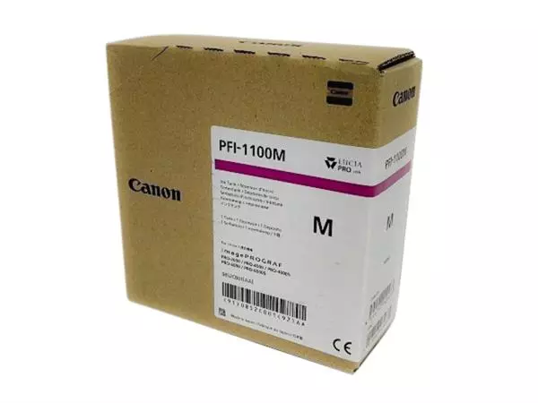 Een Inktcartridge Canon PFI-1100 rood koop je bij Totaal Kantoor Goeree