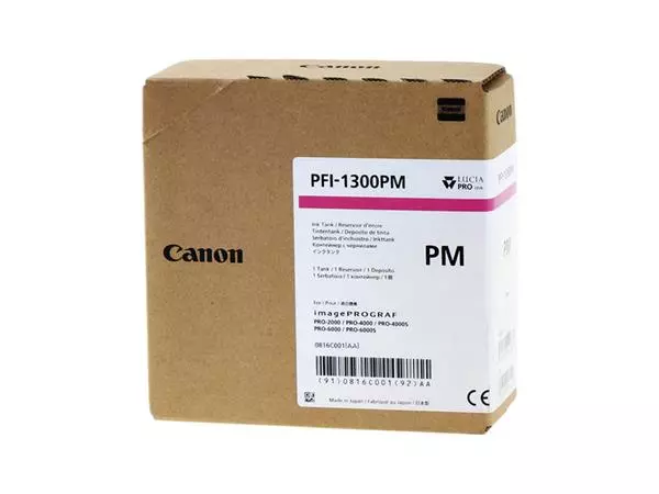 Een Inktcartridge Canon PFI-1300 foto rood koop je bij Unimark Office B.V.