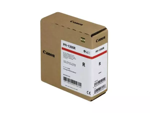 Een Inktcartridge Canon PFI-1300 rood koop je bij Unimark Office B.V.