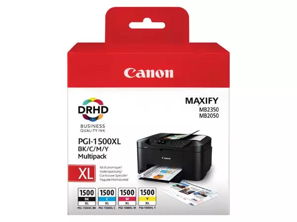 Een Inktcartridge Canon PGI-1500XL zwart + kleur koop je bij QuickOffice BV