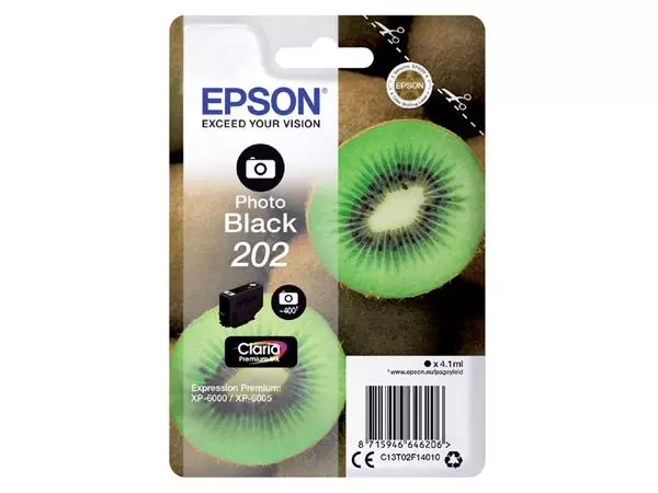 Inktcartridge Epson 202 T02F14 foto zwart