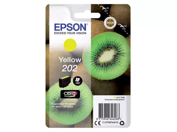 Een Cartouche d’encre Epson 202 T02F44 jaune koop je bij QuickOffice BV