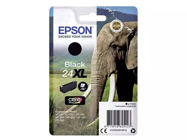 Een Inktcartridge Epson 24XL T2431 zwart koop je bij QuickOffice BV