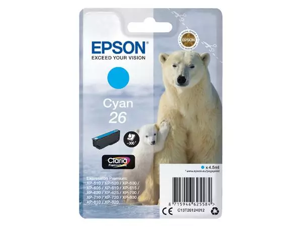 Buy your Inktcartridge Epson 26 T2612 blauw at QuickOffice BV