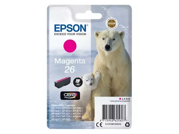 Inktcartridge Epson 26 T2613 rood