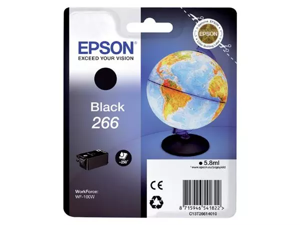 Een Inktcartridge Epson 266 T2661 zwart koop je bij Goedkope Kantoorbenodigdheden