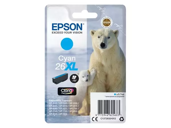 Een Inktcartridge Epson 26XL T2632 blauw koop je bij QuickOffice BV