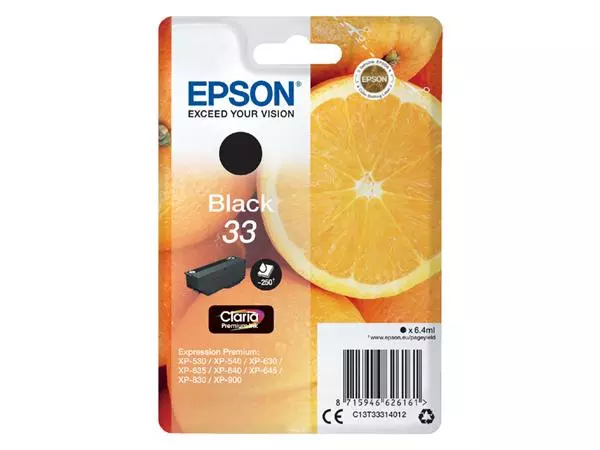 Een Inktcartridge Epson 33 T3331 zwart koop je bij MV Kantoortechniek B.V.