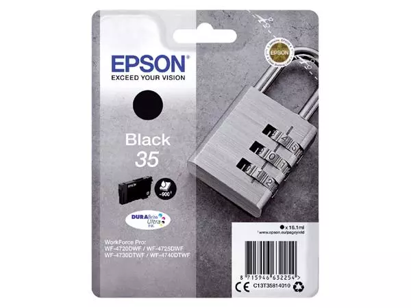 Een Inktcartridge Epson 35 T3581 zwart koop je bij Tonerinktshop