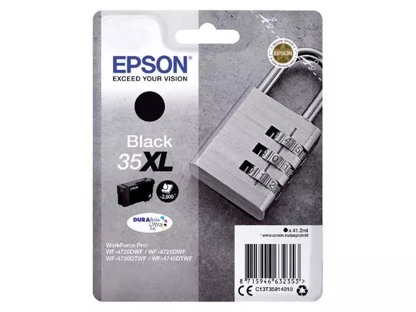 Een Inktcartridge Epson 35XL T3591 zwart koop je bij Alles voor uw kantoor