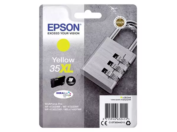 Een Inktcartridge Epson 35XL T3594 geel koop je bij NiceSupplies.nl