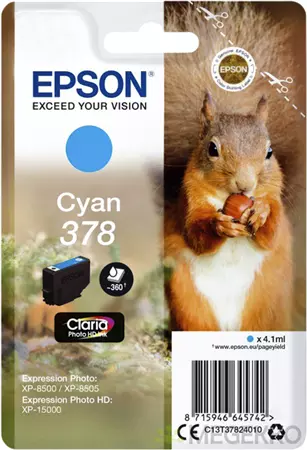 Een Inktcartridge Epson 378 T3782 blauw koop je bij QuickOffice BV