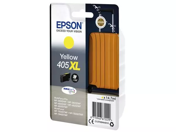 Een Inktcartridge Epson 405XL T05H44 geel koop je bij Totaal Kantoor Goeree