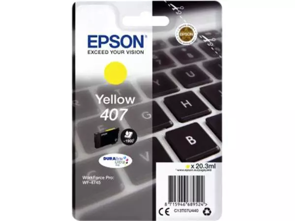 Een Inktcartridge Epson 407 T07U440 geel koop je bij L&N Partners voor Partners B.V.