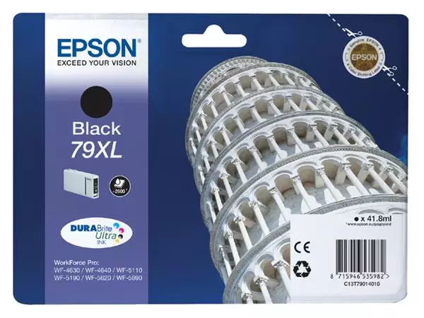 Een Inktcartridge Epson 79XL T7901 zwart koop je bij Alles voor uw kantoor