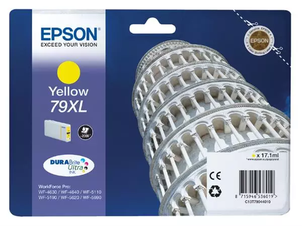 Een Inktcartridge Epson 79XL T7904 geel koop je bij Van Hoye Kantoor BV